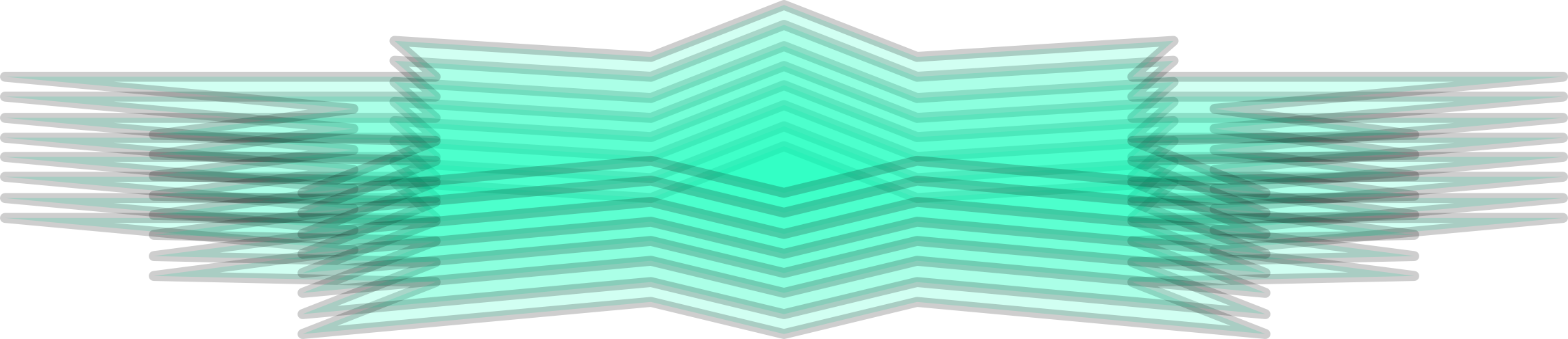 illustrated stack of glass colored stars